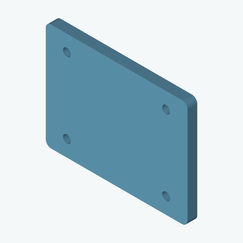 Rectangular body, 115 × 87.1 × 8 mm (W×D×H) — 1071