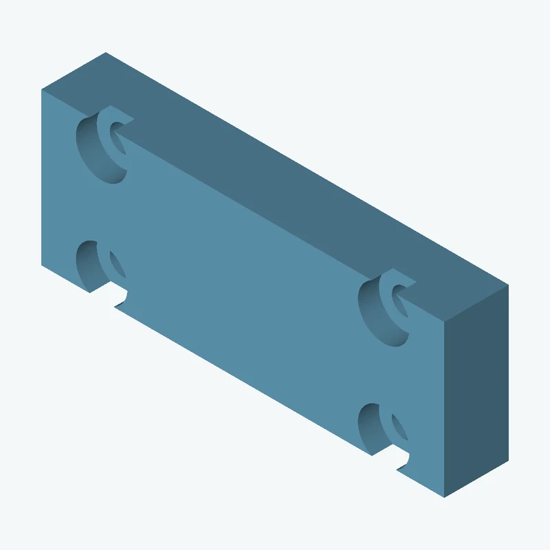 Rectangular body, 50 × 18.9 × 8 mm (W×D×H) — 1075