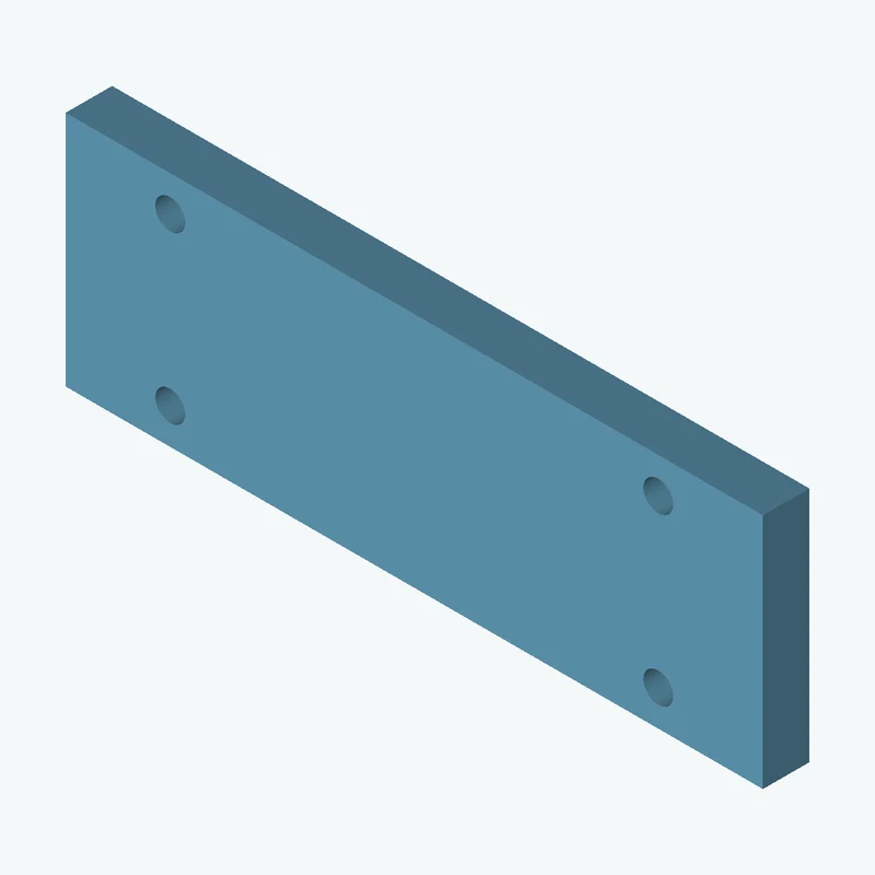 Rectangular body, 75 × 25.5 × 5 mm (W×D×H) — 1085