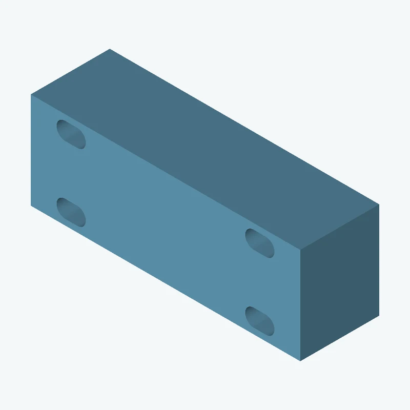 Rectangular body, 34.11 × 12.2 × 10 mm (W×D×H) — 1117