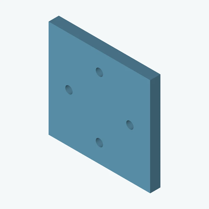 Rectangular body, 60 × 57.9 × 6 mm (W×D×H) — 1135