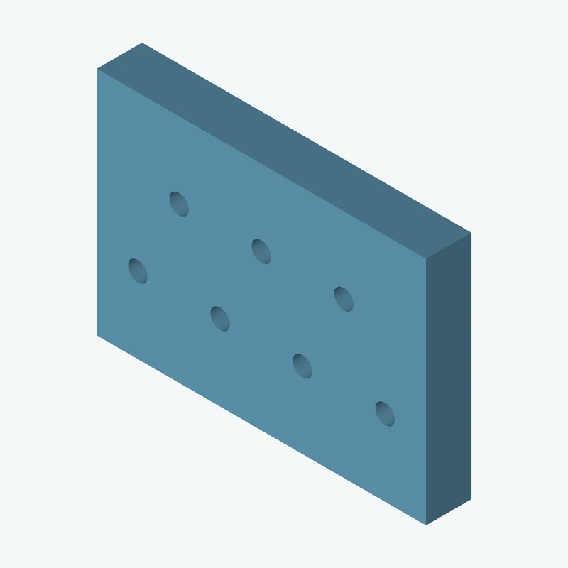 Rectangular body, 72.71 × 51 × 10 mm (W×D×H) — 1188