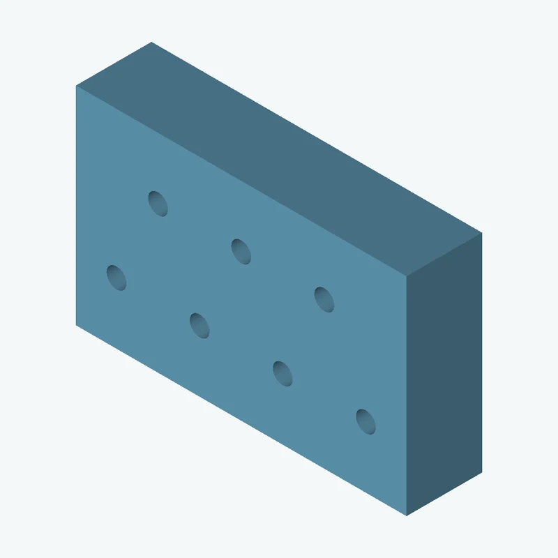 Rectangular body, 35 × 22 × 8 mm (W×D×H) — 1225