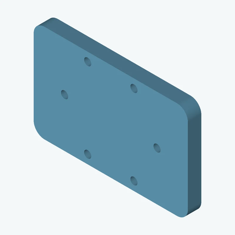 Rectangular body, 115.04 × 72.8 × 10 mm (W×D×H) — 1302