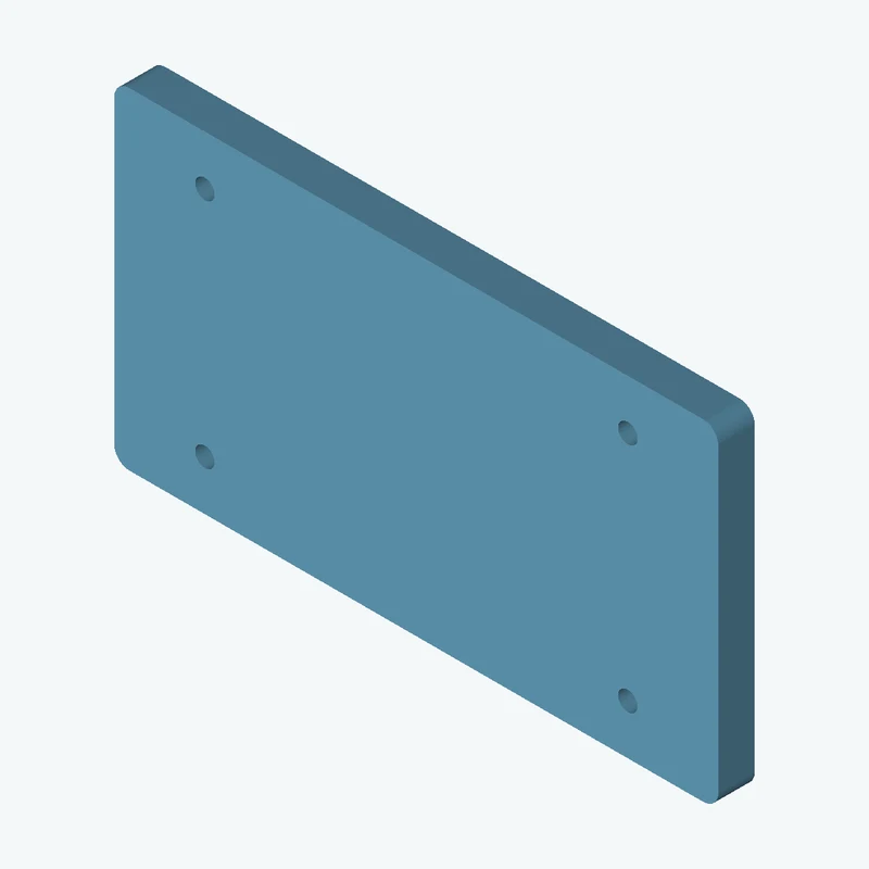 Rectangular body, 99.93 × 54.8 × 6 mm (W×D×H) — 1357