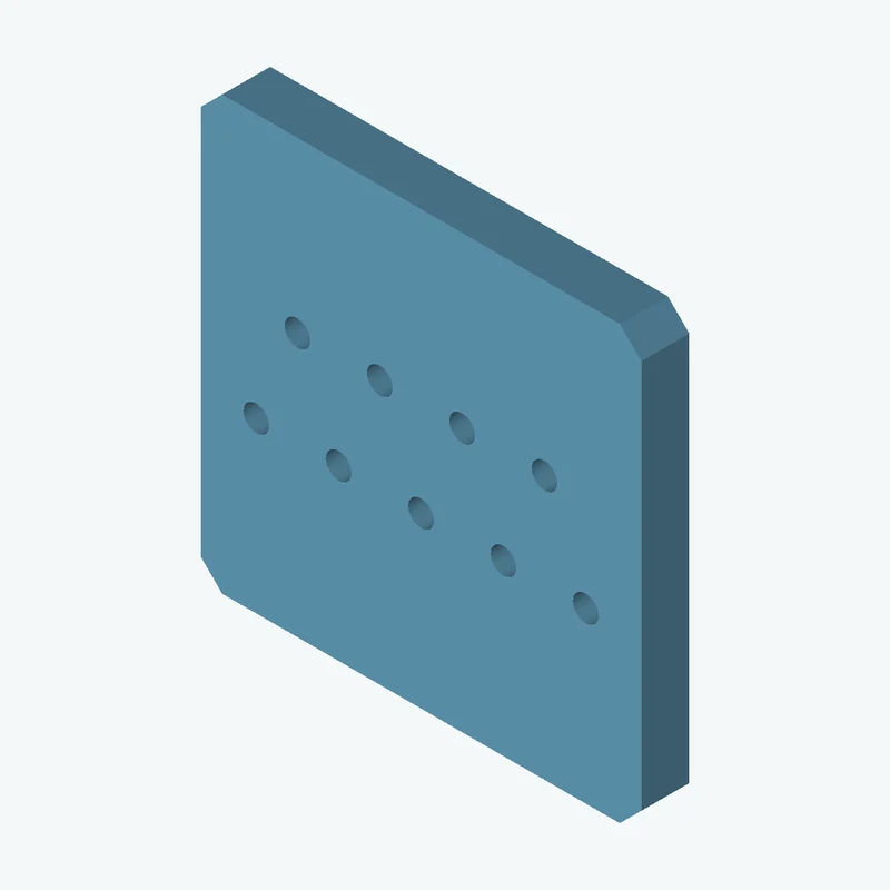 Rectangular body, 55.12 × 54.1 × 6 mm (W×D×H) — 1475