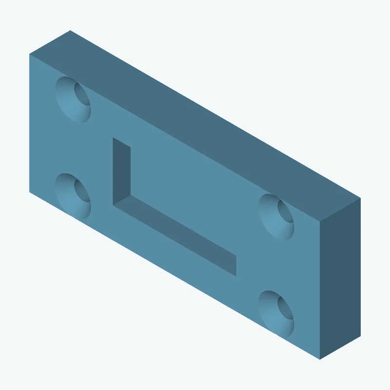 Rectangular body, 85 × 35 × 12 mm (W×D×H) — 1489