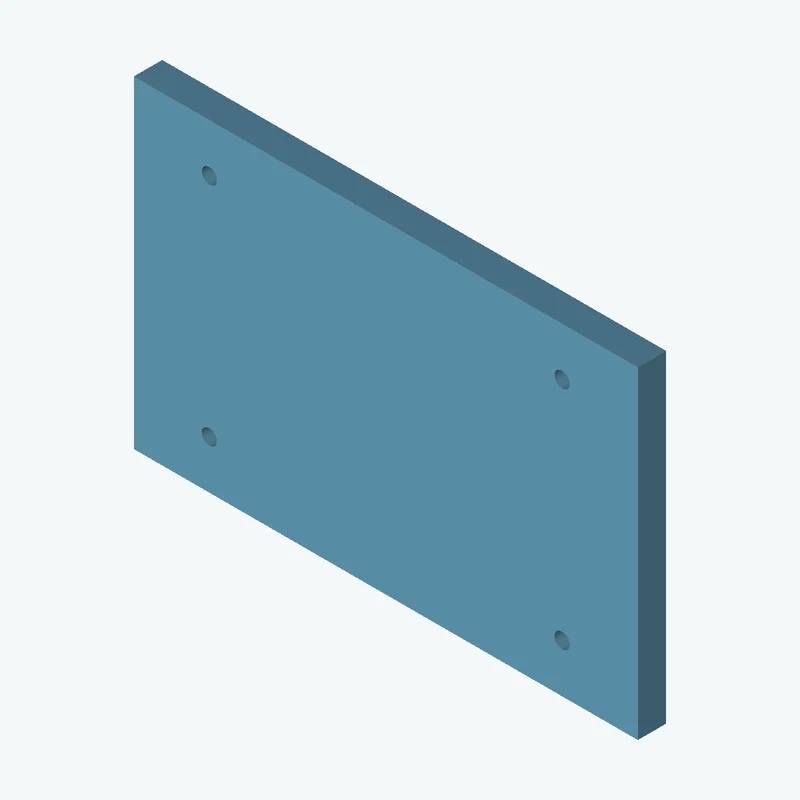 Rectangular body, 106.5 × 68.2 × 6 mm (W×D×H) — 1501