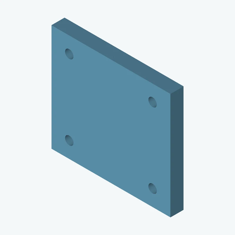 Rectangular body, 90.73 × 81.5 × 10 mm (W×D×H) — 1508