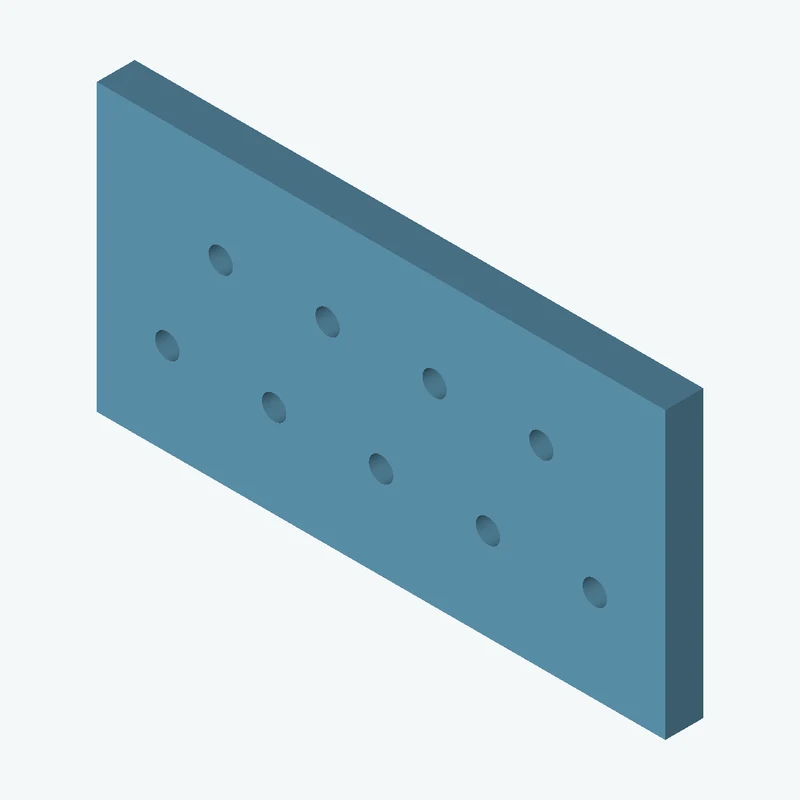 Rectangular body, 75 × 37.7 × 5 mm (W×D×H) — 1529