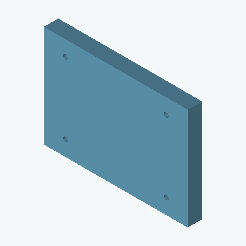 Rectangular body, 100 × 70.9 × 10 mm (W×D×H) — 1591