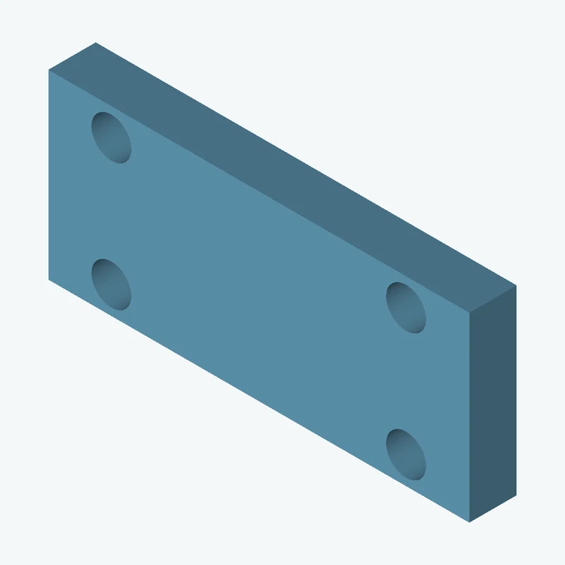 Rectangular body, 88.73 × 38.3 × 10 mm (W×D×H) — 1597