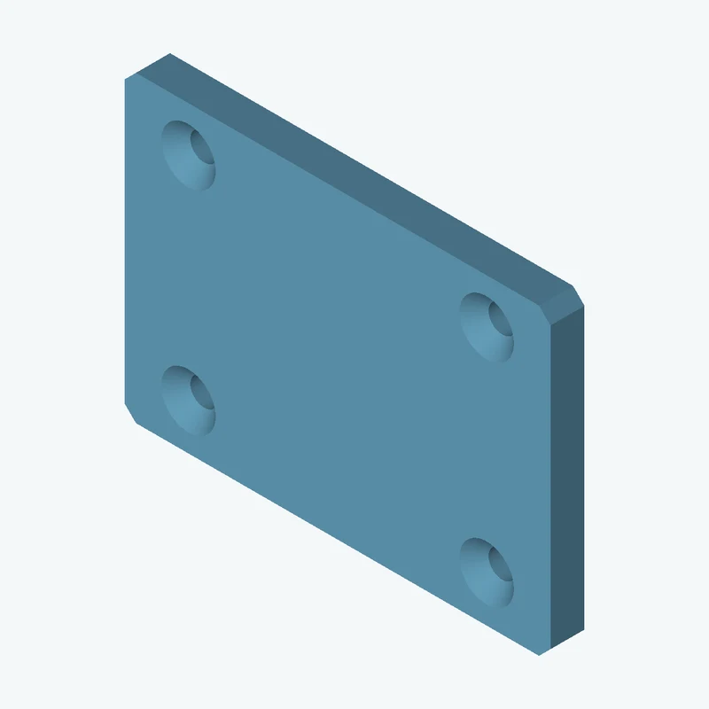 Rectangular body, 100 × 71.2 × 8 mm (W×D×H) — 1616