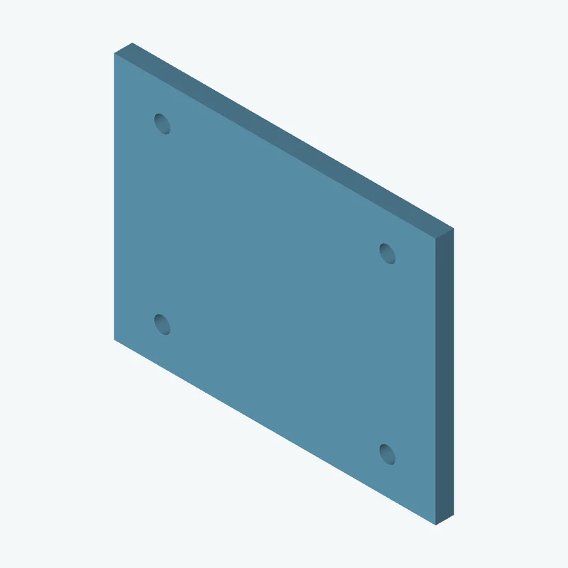 Rectangular body, 105.82 × 81.7 × 6 mm (W×D×H) — 1665