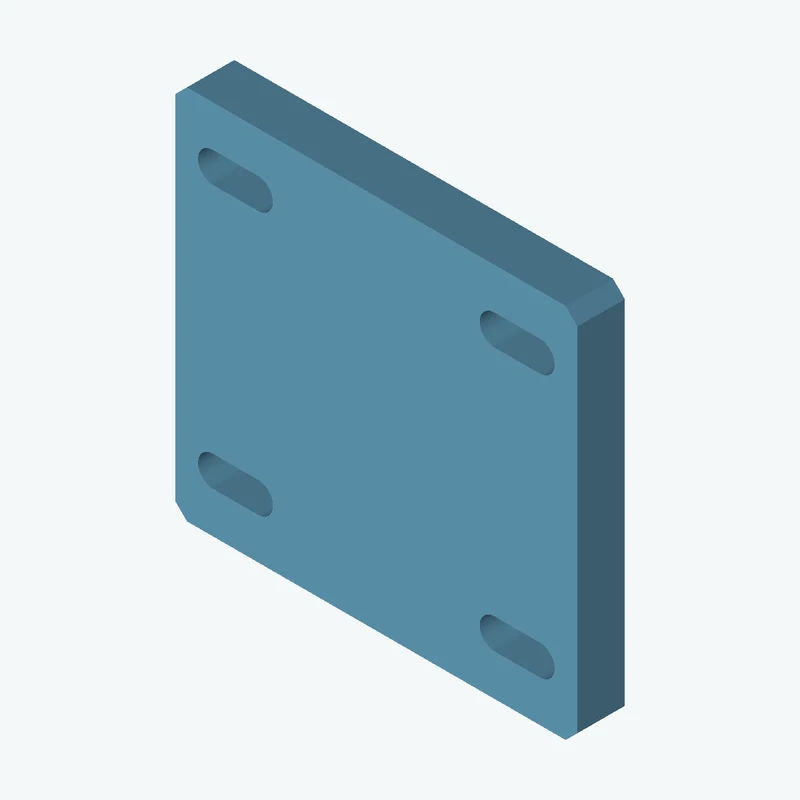 Rectangular body, 85 × 79.4 × 10 mm (W×D×H) — 1709