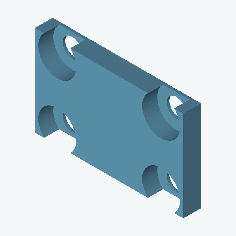Rectangular body, 50.27 × 30.7 × 6 mm (W×D×H) — 1831