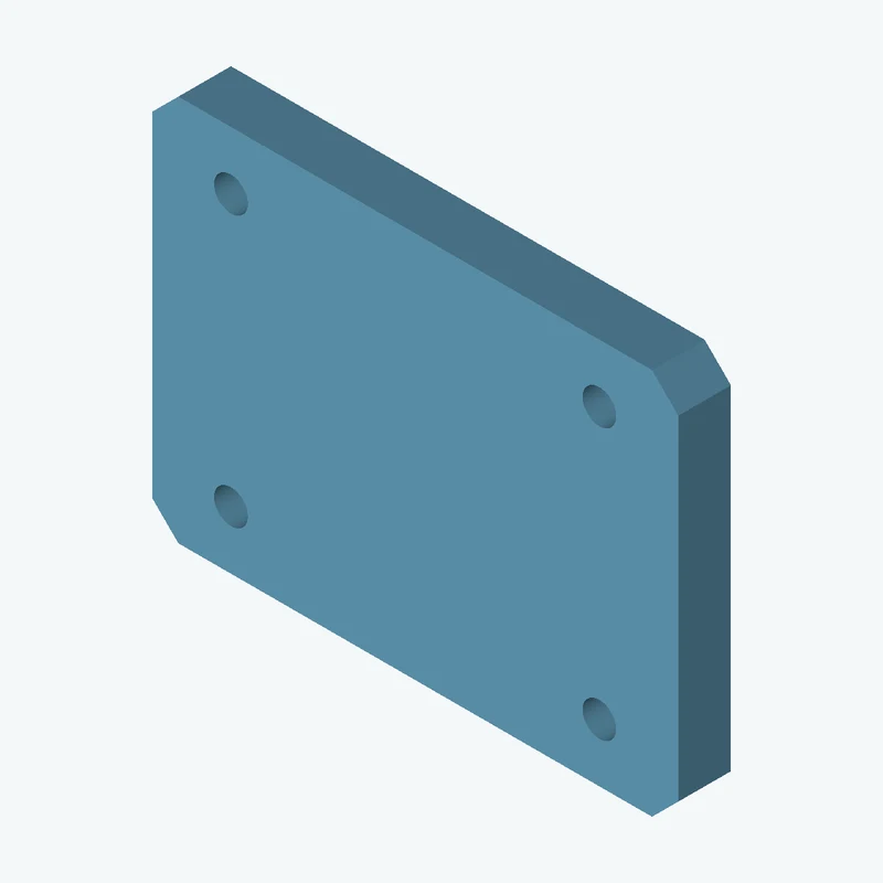 Rectangular body, 100 × 73.5 × 10 mm (W×D×H) — 1887