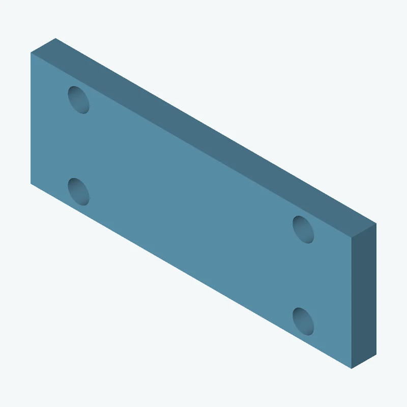 Rectangular body, 64.14 × 22.7 × 5 mm (W×D×H) — 2024