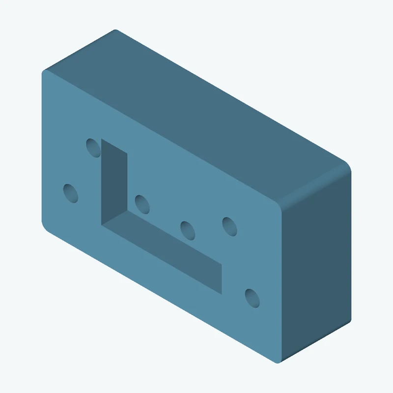 Rectangular body, 27.49 × 16 × 8 mm (W×D×H) — 2032