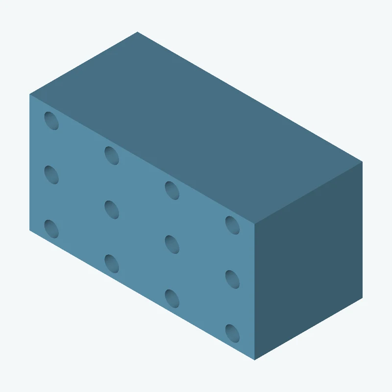 Rectangular body, 25 × 13.1 × 12 mm (W×D×H) — 2053