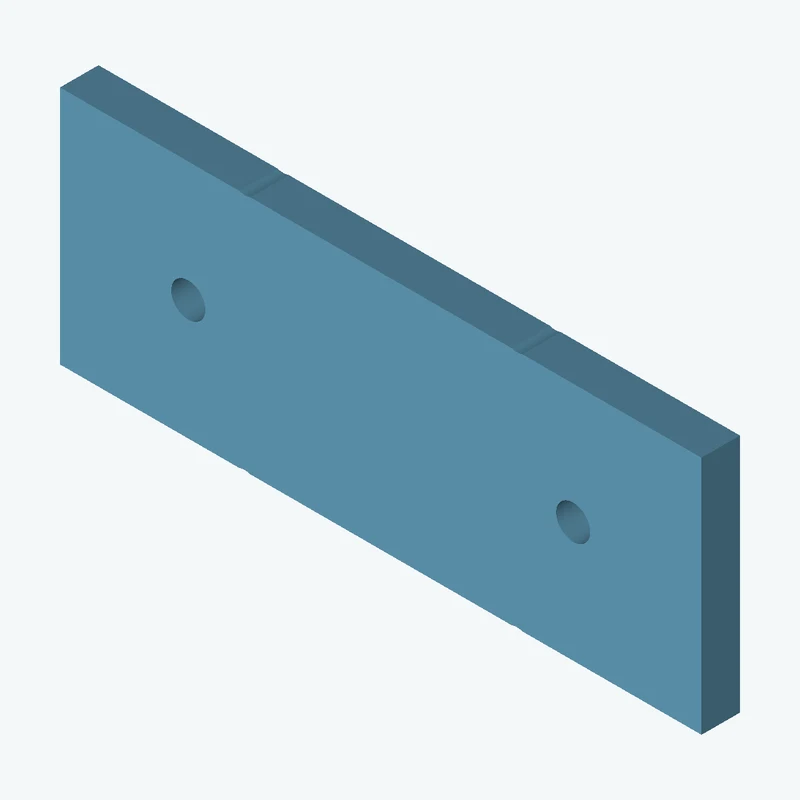 Rectangular body, 100 × 37.4 × 6 mm (W×D×H) — 2057