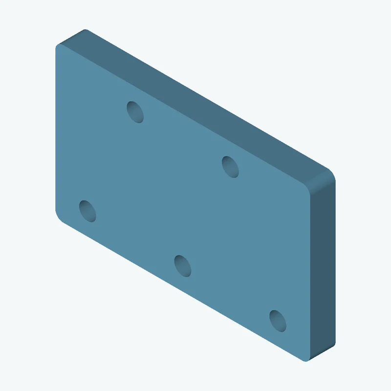 Rectangular body, 30 × 18.1 × 3 mm (W×D×H) — 2106