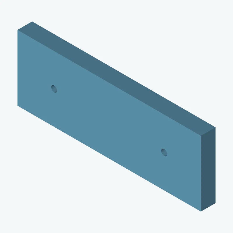 Rectangular body, 100 × 35.8 × 8 mm (W×D×H) — 2235