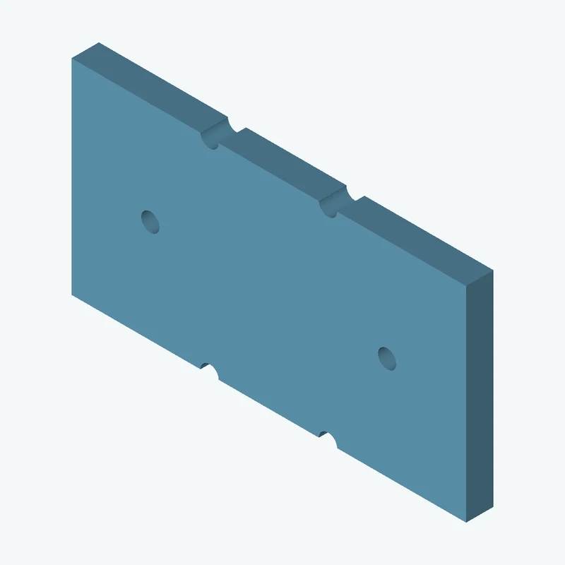 Rectangular body, 115 × 59.7 × 8 mm (W×D×H) — 2267