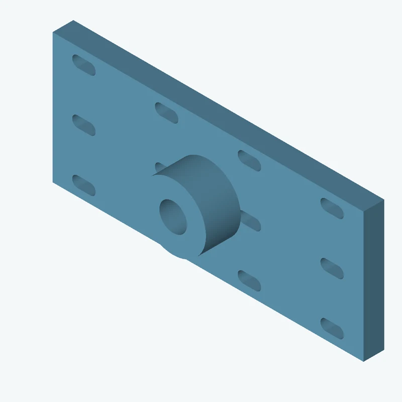 Rectangular body, 59.75 × 25 × 4 mm (W×D×H) — 2323