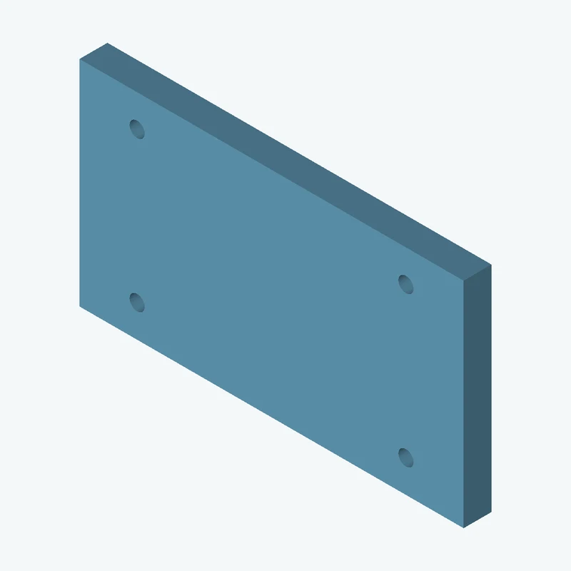 Rectangular body, 110 × 61.4 × 8 mm (W×D×H) — 2333