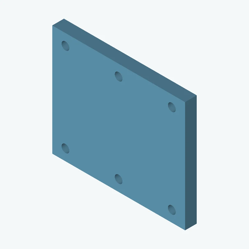 Rectangular body, 90.9 × 76 × 8 mm (W×D×H) — 2341