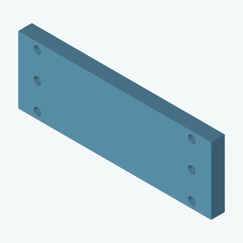 Rectangular body, 85 × 29.6 × 6 mm (W×D×H) — 2364