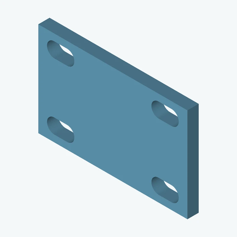 Rectangular body, 105.95 × 67 × 8 mm (W×D×H) — 2369