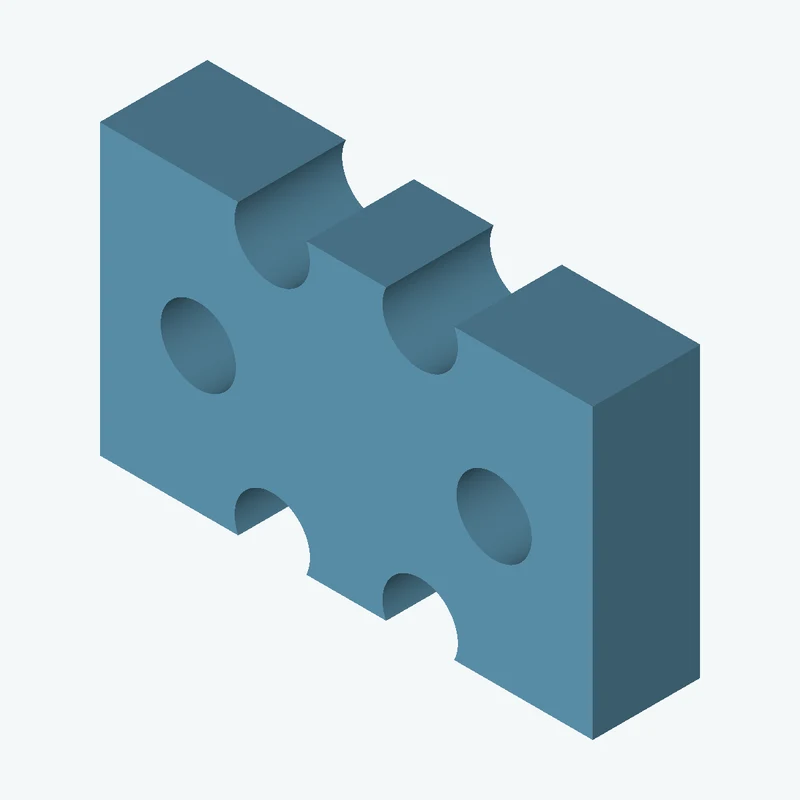 Rectangular body, 55 × 32.2 × 12 mm (W×D×H) — 2414