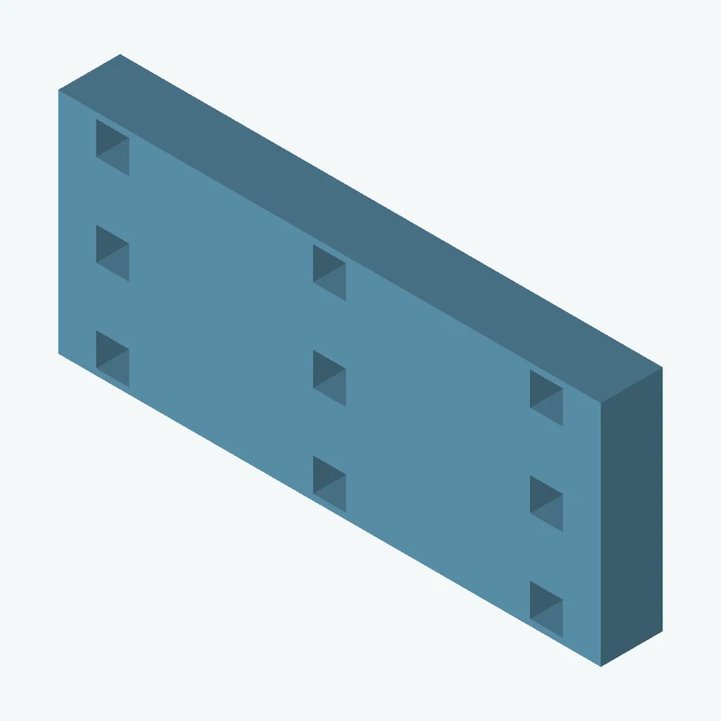 Rectangular body, 105 × 44.2 × 12 mm (W×D×H) — 2426