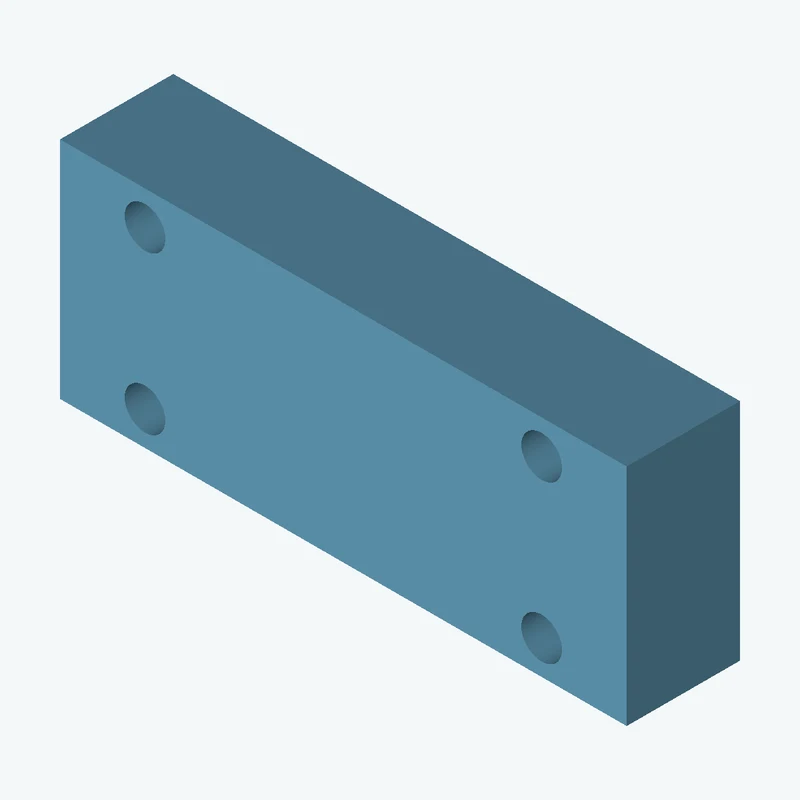 Rectangular body, 60 × 23.8 × 12 mm (W×D×H) — 2431