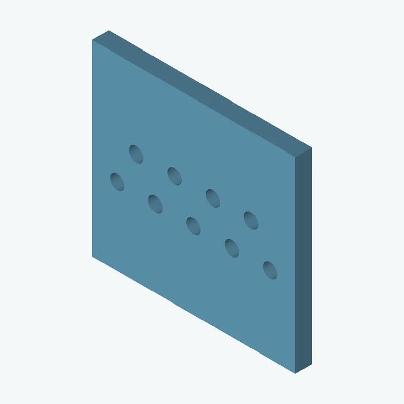 Rectangular body, 61.09 × 56.4 × 5 mm (W×D×H) — 2479