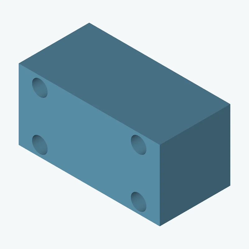 Rectangular body, 20 × 10 × 10 mm (W×D×H) — 2487