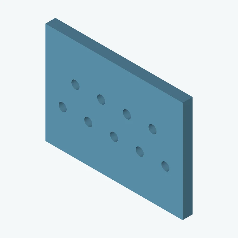 Rectangular body, 110 × 81.5 × 8 mm (W×D×H) — 2488