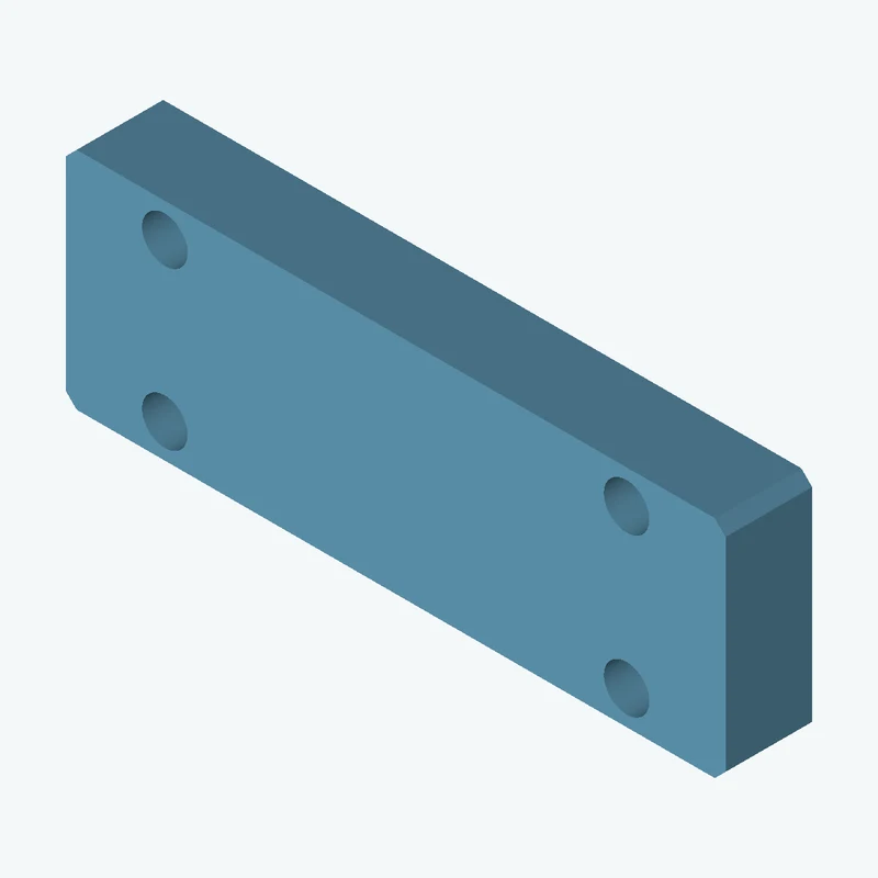 Rectangular body, 30.49 × 10.4 × 4 mm (W×D×H) — 2496