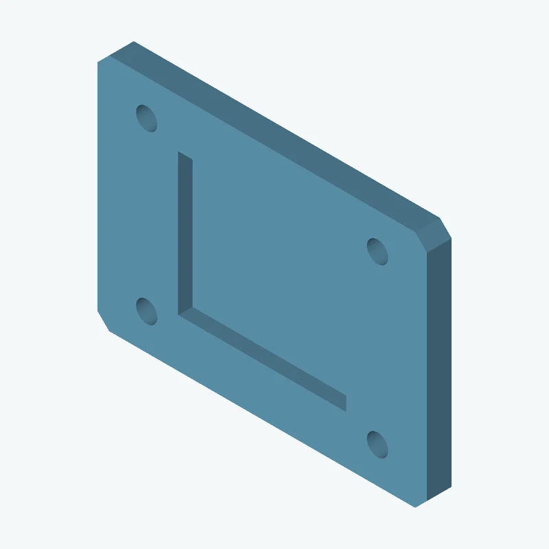 Rectangular body, 66.71 × 48.3 × 5 mm (W×D×H) — 2552