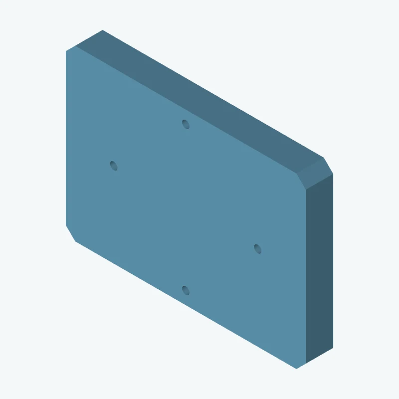 Rectangular body, 105 × 74.1 × 12 mm (W×D×H) — 2565