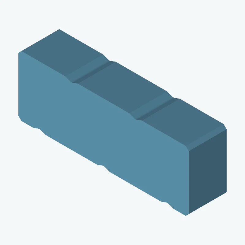 Rectangular body, 45 × 16 × 10 mm (W×D×H) — 2566