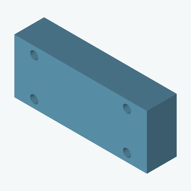 Rectangular body, 53.41 × 21.9 × 12 mm (W×D×H) — 2577