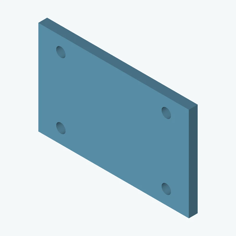 Rectangular body, 85 × 53.1 × 5 mm (W×D×H) — 2592