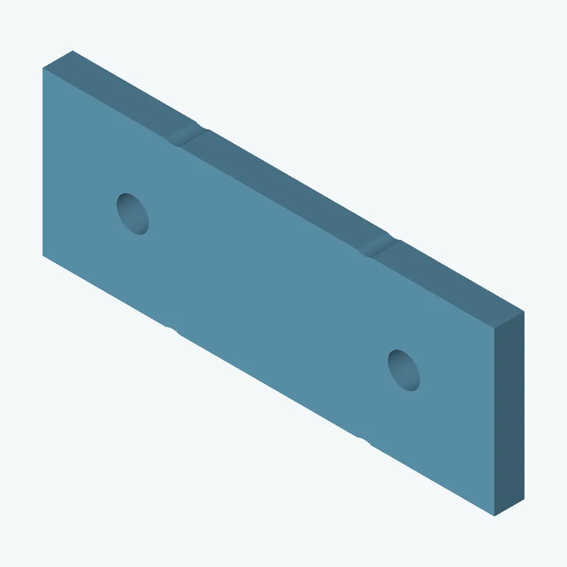 Rectangular body, 45 × 16.2 × 3 mm (W×D×H) — 2675