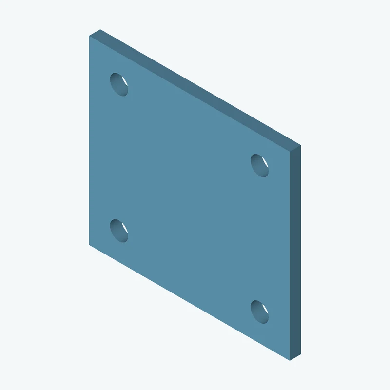 Rectangular body, 71.04 × 64.1 × 4 mm (W×D×H) — 2767