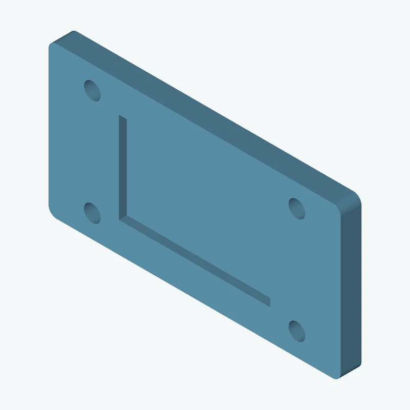 Rectangular body, 112.56 × 58.4 × 8 mm (W×D×H) — 2791