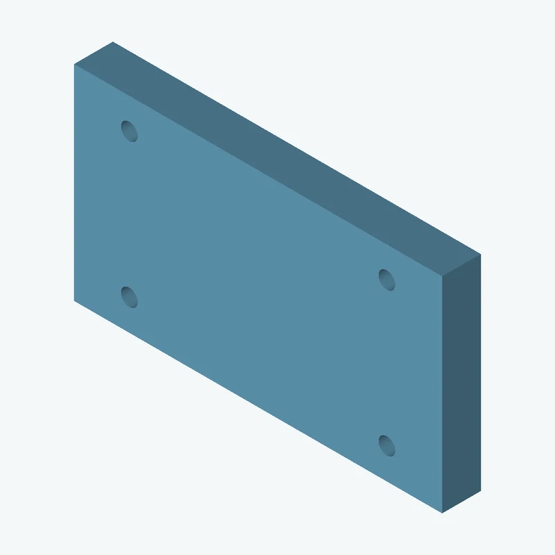 Rectangular body, 95 × 53 × 10 mm (W×D×H) — 2835