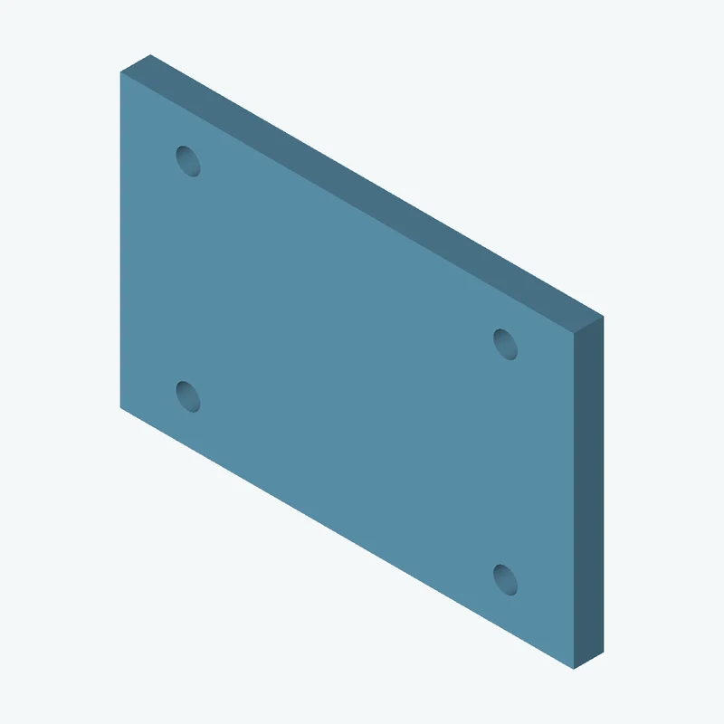 Rectangular body, 120 × 77.1 × 8 mm (W×D×H) — 2843